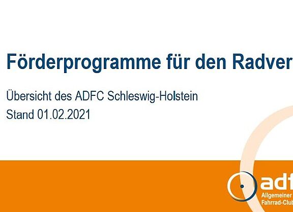 Titelbild Übersicht Fördermittel Radverkehr SH